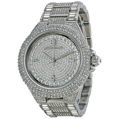 New Michael Kors Mk5869 Camille Pave Crystals Silver Strap Watch -2 Y Warranty • $160.36
