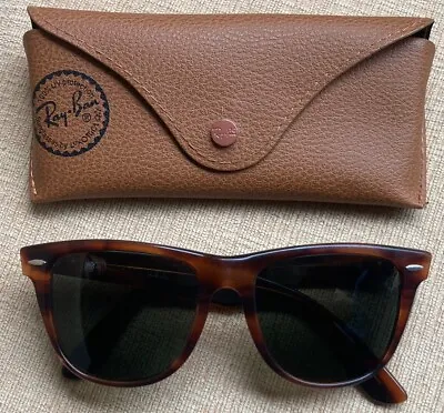 Early 80’s Vintage Dark Tortoise B&L USA Heavy Ray-Ban Wayfarer II Sunglasses • $149.95