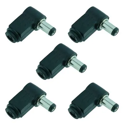 5x 2.5mm X 5.5mm Male Plug Right Angle L Jack DC Power Tip Connector • £4.49