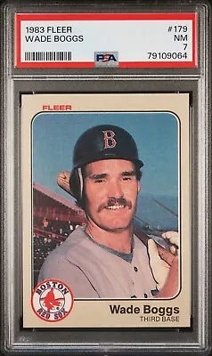 1983 Fleer #179 Wade Boggs Rookie Card PSA 7 NM - Boston Red Sox Hall Of Fame • $15.99