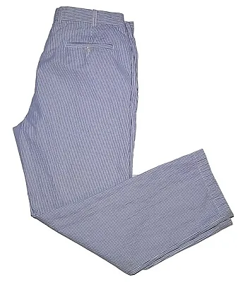 Brooks Brothers Clark Mens  Blue White Seersucker  Pants Size 36x32 • $31