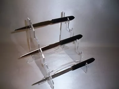 £10.99 • Buy Clear Acrylic Counter Display Stand Collector Or Retail 5 Knife Bayonet Dagger
