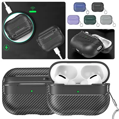 $10.26 • Buy For Apple AirPods Pro 2nd Gen 1 2 3 Carbon Fiber Earphone Cover Protection Case