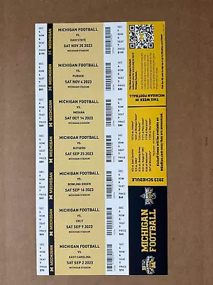 2023 Michigan Wolverines Football Commemorative Season Tickets Ticket Stub Sheet • $94.99