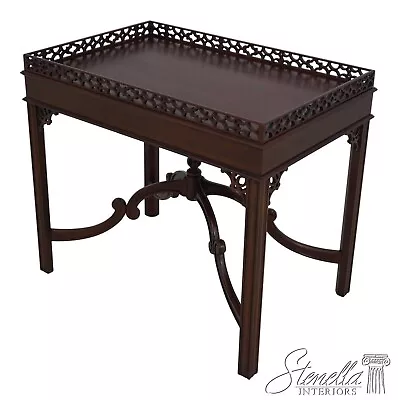 62993EC: CENTURY Sutton Collection Chippendale Mahogany Tea Table • $1395