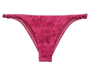 Vix By Paula Hermanny Rope Knotted Brazilian Bikini Bottom Sz L Fuchsia Pink • $58