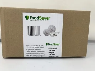 $35.99 • Buy FoodSaver Vacuum Sealer Wide & Regular Mouth Mason Jar FCARWJAH-000 Food Saver