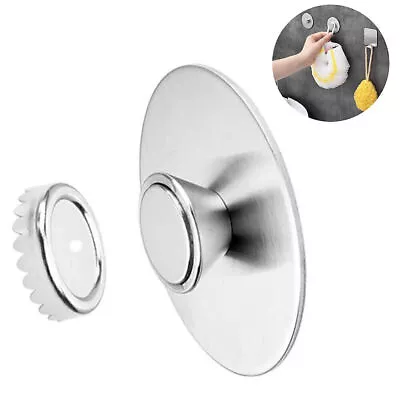 Magnetic Stainless Steel Soap Holder 3M Adhesion Wall Mounted Stand Hanging Rack • £9.29