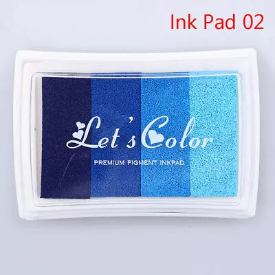 New Oil Based Multi Colour Ink Pad For Rubber Stamps Paper Wood Craft Fabric DIY • $1.24