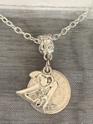 £9.99 • Buy 21st Birthday Polished 2002 Coin & Charm Necklace In Gift Bag