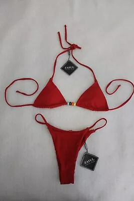 Zaful Red Triangle Bikini 2-Piece Women's Size 6 NWT • $12.99