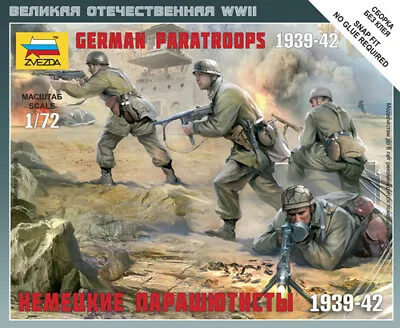 Zvezda 1/72 German Paratroops 1939-42 # 6136 - Plastic Model Figures • £9.49