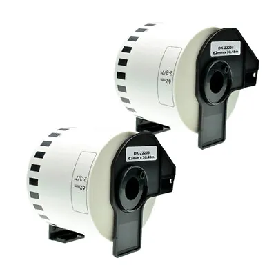 White Paper Rolls Compatible With Brother DK22205 QL810W QL820NWB QL580N QL800 • £8.90