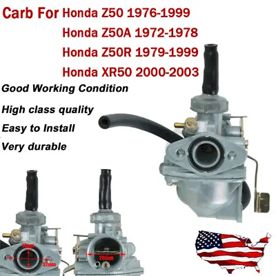 USA Carburetor For Honda Dirt Bike Z50R Z50 Z50A XR50 CRF50 1972-2003 Carb 38mm • $13.69