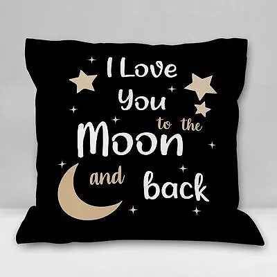 I Love You To The Moon And Back Soft Throw Pillow Cover Couple Valentine’s Da... • $17.79