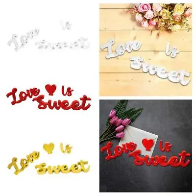 Wood Letter Love IS Sweet Sign Wedding Table Centerpiece • £10.81