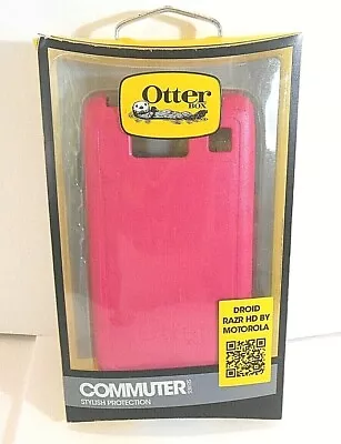 Otterbox Commuter Shell Case For Motorola Droid Razr HD Pink/Grey Verizon AT&T • $9.99