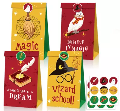 12PCS Harry Potter Paper Lolly Loot Bag & 18pcs Stickers Birthday Party Favour • $15.99