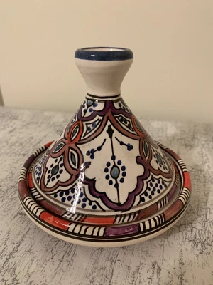 $30 • Buy Vintage Handmade Traditional Moroccan Ceramic Tagine Tajine Dish Signed