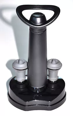 $12.62 • Buy Vacu Vin Wine Saver Concerto W/ 2 Stoppers & Vacuum Pump Black & Grey NEVER USED