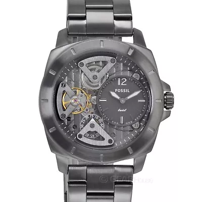 FOSSIL Privateer Twist Mens Watch Gray Dial Gray Smoke Stainless Steel Band • $98.90