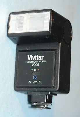 Vivitar Electronic Flash 2000 - Automatic - Manual - Hot Shoe • $16.50