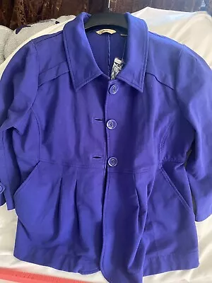 Motto Royal Blue  Button Light Jacket..womens Large…new • $14.99