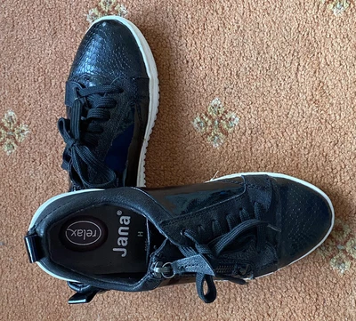 £13.50 • Buy Jana Relax Soft Black PVC Style Lace Up Shoes With Zip DesignUk 5 Eu 38, Width H