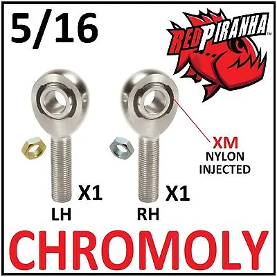 5/16''-24 Male Lh + Rh 5/16'' Bore Chromoly Heim Joint Rod End W/ Jam Nuts Kit • $17
