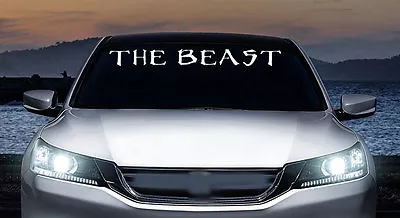 The Beast Monster Muscle Windshield Banner Vinyl Decal Car Trucks • $21.99