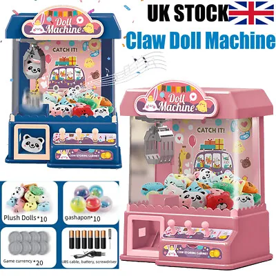 Automatic Claw Doll Machine Toys Kids Claw Catch Toy Mini Crane Coin Operated UK • £27.24