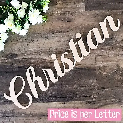 WOODEN LETTERS 20cm HIGH Create Personalised Custom Cut Names & Words Home Decor • $4.20