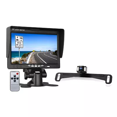 7  TFT Lcd 800X480 Monitor License Plate Backup Camera For Van Bus RV Reversing • $52.06