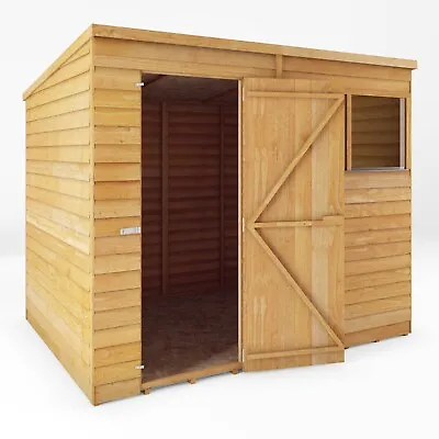 8x6 WOODEN PENT SHED SINGLE DOOR WINDOW OUTDOOR GARDEN STORAGE STORE 8ft X 6ft • £469.94