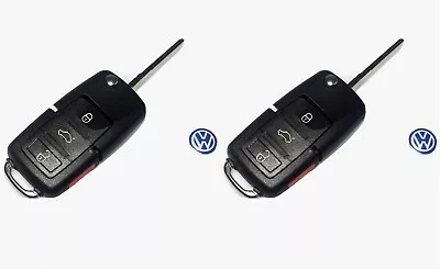 2x FOB Shell Case Replacements W Blank Key Blades | VW Mk4 Golf Jetta Beetle USA • $18.76