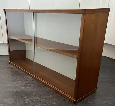 MCM 1960s Beaver Tapley Glass Sliding Door Wall Mounted Bookcase Display Cabinet • £75
