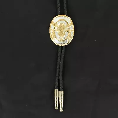 Double S Cow Skull Feather Bolo Tie - Accessories Other - 22274 • $18