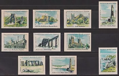 10 Old Matchbox Labels Austria For UK United Kingdom Landmarks AC40 Solo • $4.99