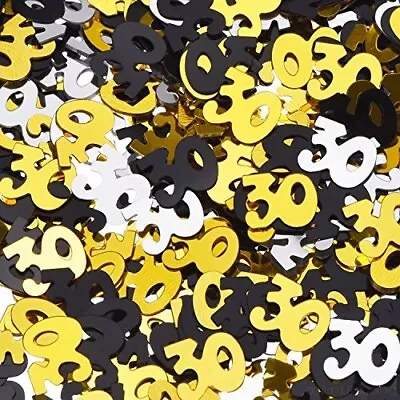 £2.29 • Buy Party Table Confetti Decorations Black Gold & Silver 30th Birthday Age Sprinkles