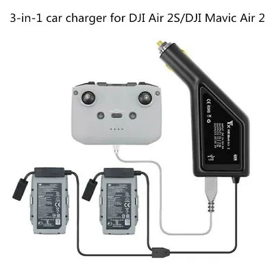 $41.78 • Buy 3in1 Mavic Car Charger Dual Battery & Controller For DJI  Air 2S/DJI Mavic Air 2