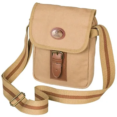 £12.99 • Buy Swiss Military Bags - Small Tan Canvas Shoulder Sling Bag RRP £29
