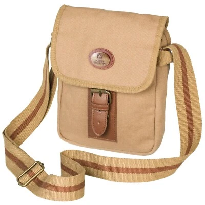 £12.99 • Buy Swiss Military Bags - Small Tan Canvas Shoulder Sling Bag RRP £29