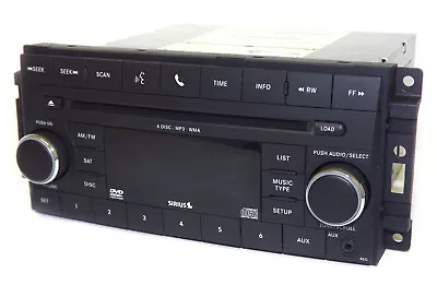 Chrysler Dodge Jeep AM FM 6 Disc Mp3 CD DVD Player W Sirius & Aux REQ 05064949AC • $225