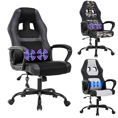 Gaming Chair Office Chair Desk Chair Massage Ergonomic PU Leather Swivel Chair • $83.13