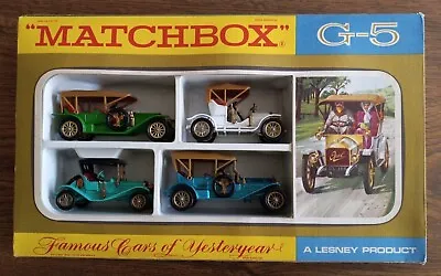 Matchbox Lesney England G-5 Models Of Yesteryear Gift Set In Box. Original 1967 • $50