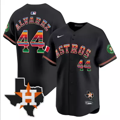 Yordan Alvarez #44 Houston Astros MEN Stitched Jersey Black • $36.49