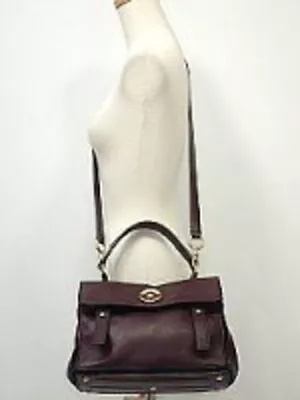 YVES SAINT LAURENT YSL Muse Two Handbag Shoulder Bag 2way Mini Bordeaux Leather  • $480