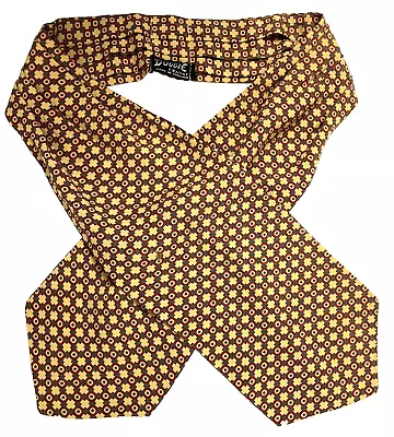 Vintage Duggie Cravat With Geometric Pattern Classic English Mens Wear • £13