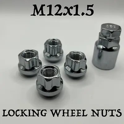 Locking Wheel Nuts M12x1.5 Open (Zinc) For Volvo 740 760 780 940 C30 S40 V40 V50 • $13.66