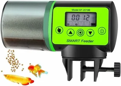 200ML Automatic Fish Food Aquarium Feeder Smart Vacation Pet Timer LCD Display • £13.99